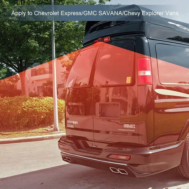 Alt view image 2 of 7 - Savana Cargo Van Brake Light Backup Camera for Transporter Chevrolet Express/GMC Savana 2003-2019/Chevy Explorer Van,3rd 170°Angle Waterproof Microphone Built-in Adjustable Lens Roof Mount Cam