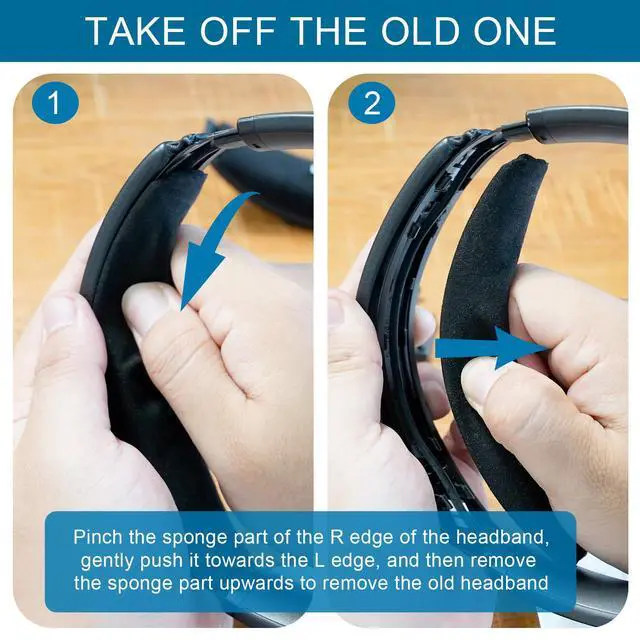 Alt view image 4 of 7 - Headband Pad Kit Replacement for Bose QC35 & QuietComfort 35 II (QC35 ii) QC45 QuietComfort 45 Headphones, Easy to Install DIY Headphones Headband Repair Tools (Silver)