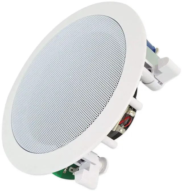 Alt view image 6 of 6 - CC525T White 5.25" 70V 40W RMS Ceiling Speaker 8-Pack | Commercial, Adjustable Tap 2.5W-20W, 2-Way, 8 Ohm Compatible, Swivel Tweeter, Paintable Grills, In-Ceiling, For Restaurants
