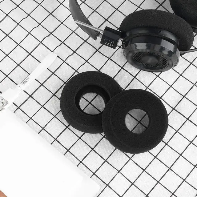Alt view image 4 of 6 - Comfort Foam Replacement Ear Pads for GRADO SR60, SR80, SR125, SR225, M1, M2 Headphones Ear Cushions, Repair Parts with Video Guide (Black)