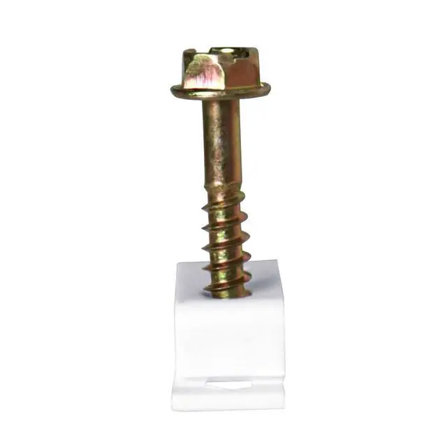 Alt view image 2 of 5 - Dual Cable Flexible Screw Clips (Pack of 100 / White)