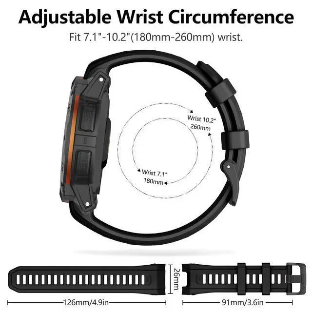 Alt view image 5 of 7 - Watch Bands Compatible with Instinct 3 Amoled/Solar 50mm