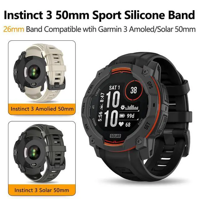 Alt view image 2 of 7 - Watch Bands Compatible with Instinct 3 Amoled/Solar 50mm