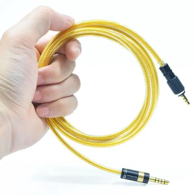 Alt view image 4 of 7 - 6N OFC Silver-Plated with Metal Shielding Layer 4.4mm 3.5mm Headphone Upgrade Cable for Sony MDR-MV1 MDR-M1 MDR-M1ST (4.4mm Plug)