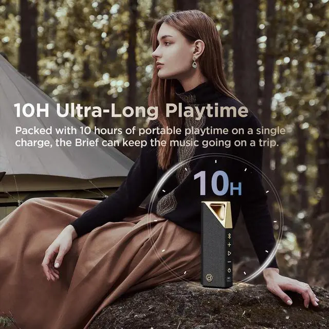 Alt view image 5 of 7 - Bluetooth Speaker Wireless Portable, Portable Speaker IPX7 Waterproof | Bluetooth 5.4, Auracast Multi-Speaker Party Mode, Built-in Mic, USB-C, 15H Playtime for Home, Outdoor, Travel