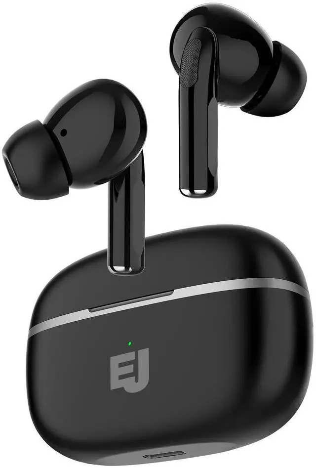 Main image of Wireless Bluetooth Earbuds with Charging Case, Black | Active Noise Cancelling (ANC), USB-C Fast Charging, Works with iPhone & Android