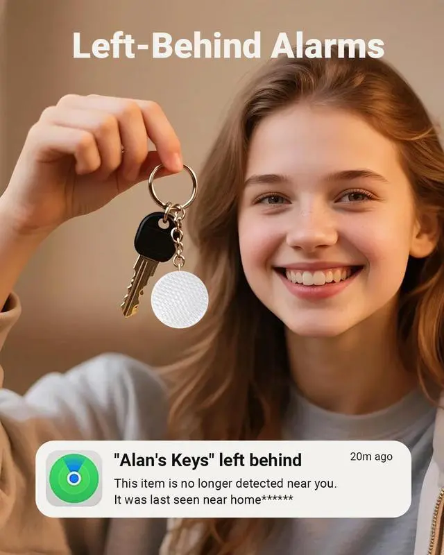 Alt view image 5 of 7 - 2026 New Smart Tracker Tags: Bluetooth Tracker Tag, Key Finder Tags Works with Apple Find My App (2 Pack)