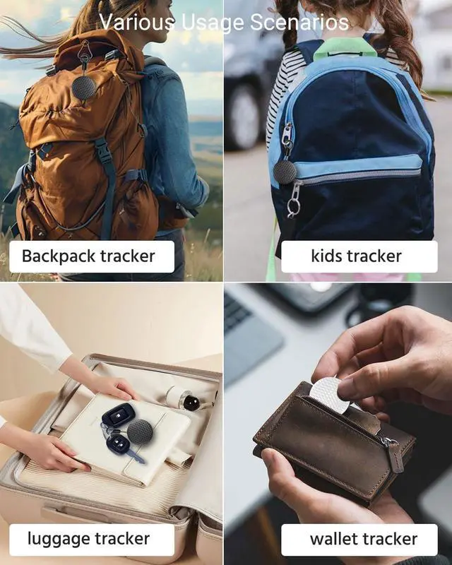 Alt view image 6 of 7 - 2026 New Smart Tracker Tags: Bluetooth Tracker Tag, Key Finder Tags Works with Apple Find My App (2 Pack)