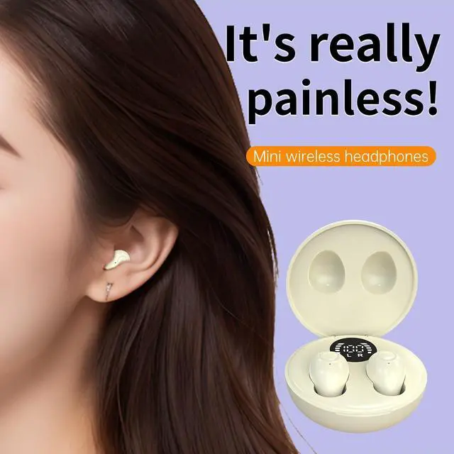 Alt view image 5 of 7 - Mini Invisible Earbuds for Work and Sleep - Best Small Earbuds for Small Ear Canals