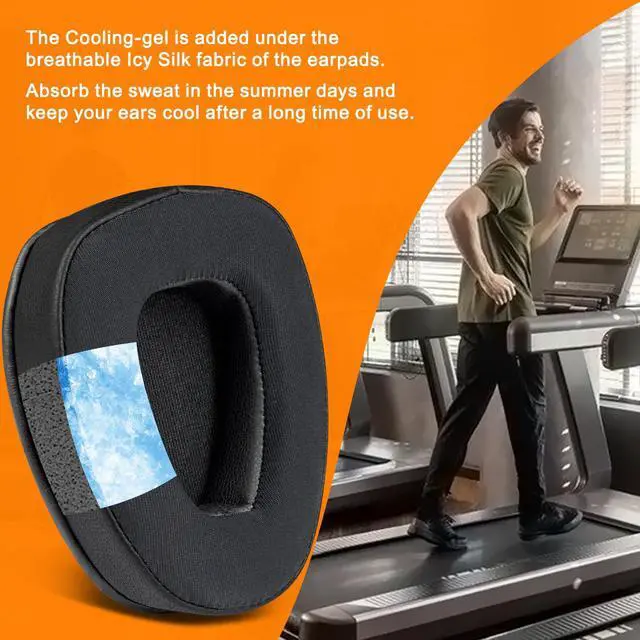 Alt view image 7 of 7 - Cooling Earpads for BlueParrott B650/S650(650XT) Noise Cancelling Bluetooth Headset, Ear Pads Cushions with High-Density Foam - CG Black