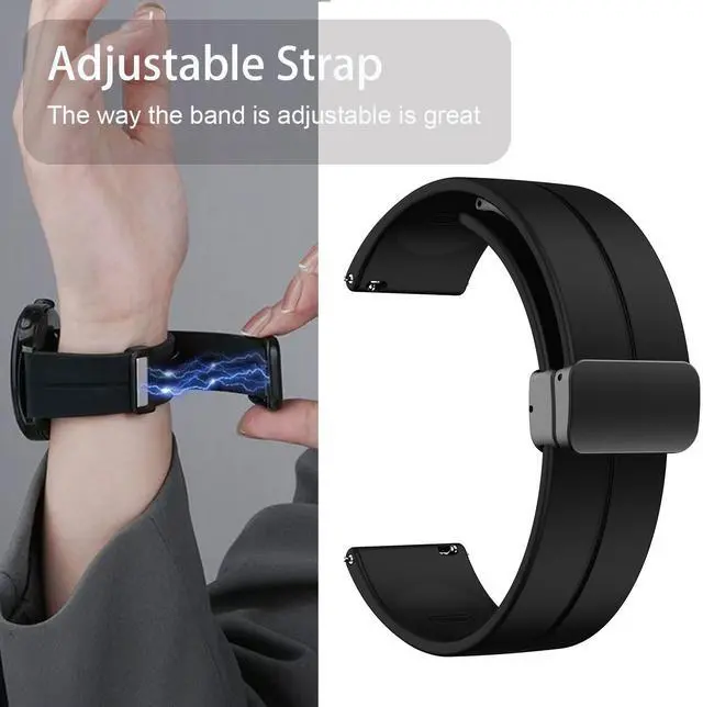 Alt view image 4 of 6 - Compatible with Bushnell iON Elite Bands, Soft Silicone Sport Wristband Replacement Straps Compatible with Bushnell iON Elite Watch