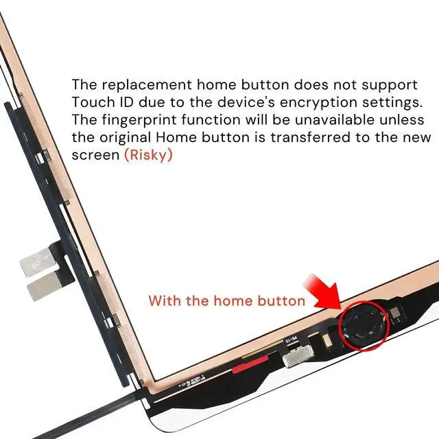 Alt view image 4 of 7 - for iPad 9 9th Gen Screen Replacement Digitizer 2021 10.2",T Phael for 9th Generation A2602 A2603 A2604 A2605 with Home Button, Video Tips, Full Repair Kit (Black)