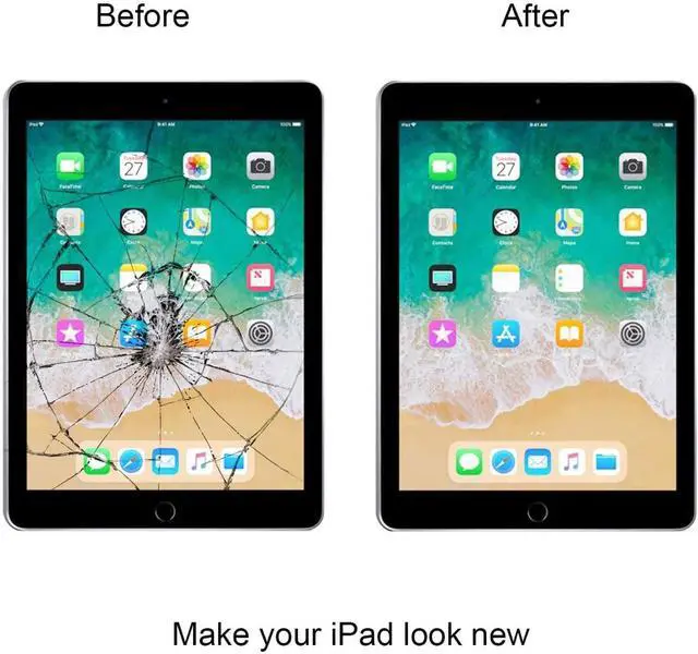 Alt view image 7 of 7 - for iPad 9 9th Gen Screen Replacement Digitizer 2021 10.2",T Phael for 9th Generation A2602 A2603 A2604 A2605 with Home Button, Video Tips, Full Repair Kit (Black)