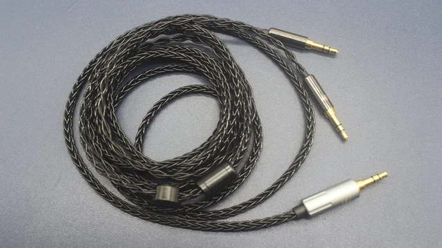 Alt view image 5 of 5 - 5ft Over-Ear Headphone Cable for Dual 3.5mm end Headphones, 1.5m Compatible with Hifiman Sundara, Ananda, Arya, HE400SE, HE4XX, HE-400i, Edition XS Headphones, Dual 3.5mm Male, Silver Plated