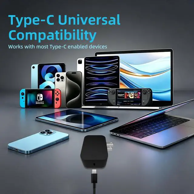 Alt view image 3 of 6 - 65W Surface Pro Charger Compatible with Microsoft Surface Pro 9 Pro 11 | Pro 10 Pro 12 (2025) Snapdragon X Elite OLED, Surface Laptop Surface Go Surface Book, USB C PD 3.0 Power Adapter
