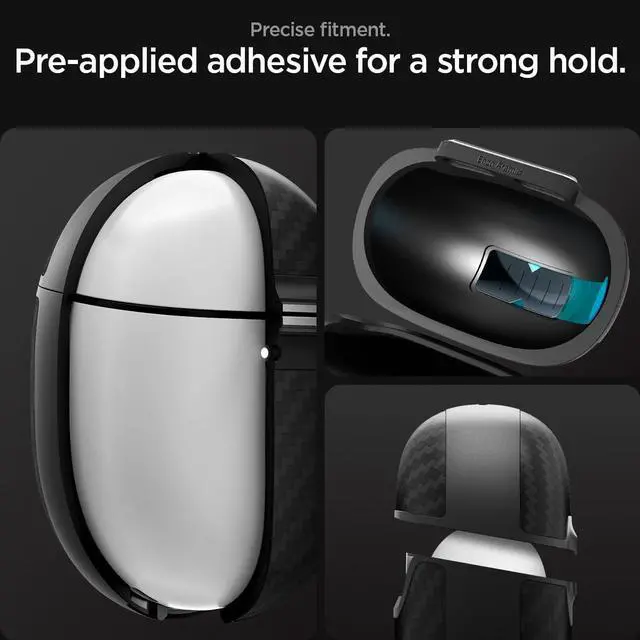 Alt view image 6 of 7 - Enzo Aramid Designed for Pixel Buds Pro 2 & 1 (2024/2022) | Premium Enzo Aramid Friber, Timeless Luxury Design, Carabiner Included - Matte Black
