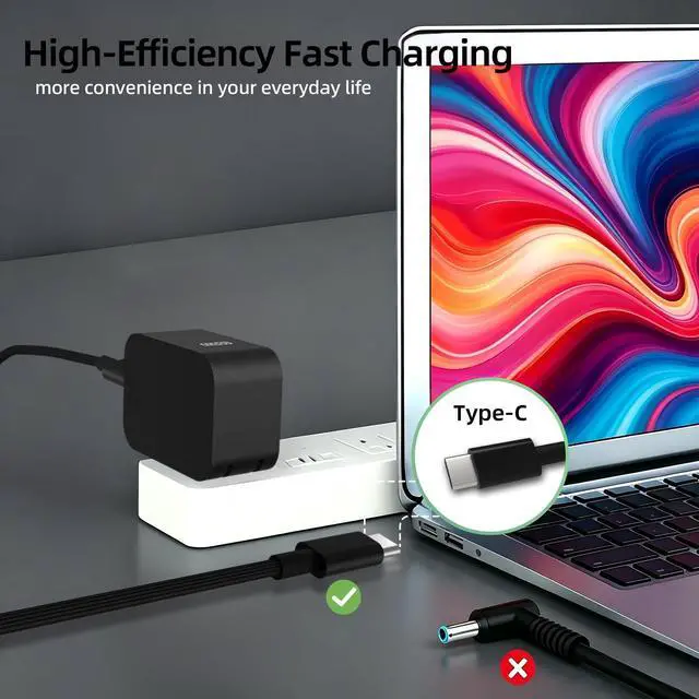 Alt view image 5 of 6 - 65W Surface Pro Charger Compatible with Microsoft Surface Pro 9 Pro 11 | Pro 10 Pro 12 (2025) Snapdragon X Elite OLED, Surface Laptop Surface Go Surface Book, USB C PD 3.0 Power Adapter