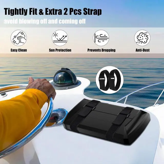 Alt view image 3 of 7 - Helix 7 Fish Finder Cover with Straps and Neoprene Screen Protector,Black | Fits most Helix 7 series units and helps protect the screen from sun and weather damage