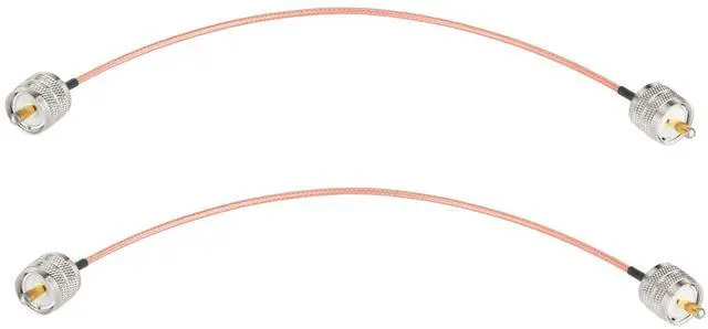 Main image of PL259 to PL259 Cable 12inch RG316 Ham Radio Coax Cable 2-Pack | 50 Ohm Flexible Low-Loss RF PL-259 Jumper for SWR Meter Ham Radio Antenna Analyzer and RF Equipment