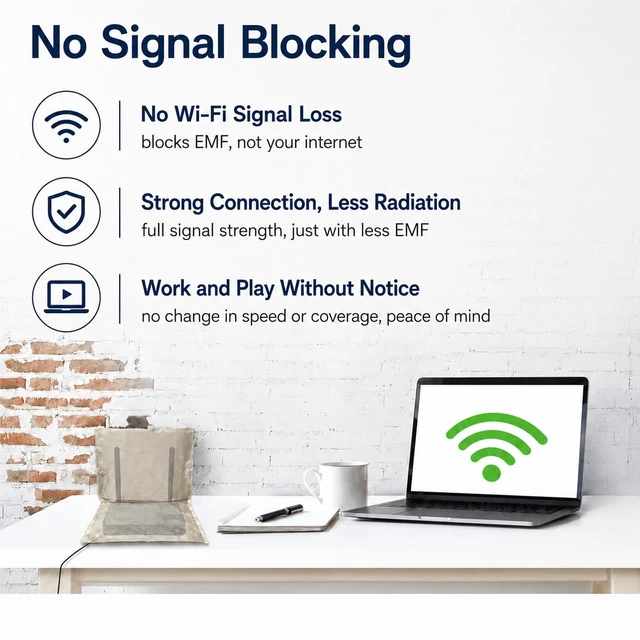 Alt view image 4 of 6 - EMF Protection WiFi Router Cover, Radiation Shielding Faraday Cage for Router, 99.999% Blocking, 13.8"x15.7"