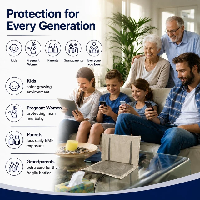 Alt view image 5 of 6 - EMF Protection WiFi Router Cover, Radiation Shielding Faraday Cage for Router, 99.999% Blocking, 13.8"x15.7"