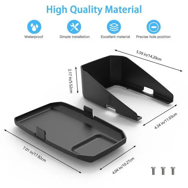 Alt view image 4 of 7 - Fish Finder Waterproof Cover, Marine Navigation Protection with Sunvisor, Compatible with Garmin Striker Plus 4 and Garmin Striker Vivid 4cv (Black)