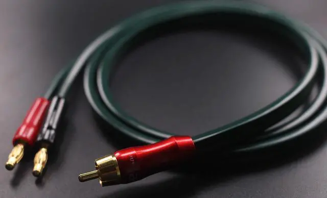 Alt view image 5 of 5 - C-JN OFC Speaker Wire Pair with RCA Male (Blue & Red) to 2 Pair Banana4banana Plugs, C-JN (2M(6.5ft))