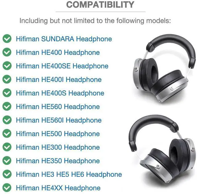 Alt view image 3 of 7 - Sundara Cooling Gel Earpads Compatible with HiFiMan Sundara, HE-400 HE-400i HE400S HE-500 HE-560 HE35X HE-4 HE-4XX HE-5 HE6 HE-X4 HE-5SE Covered with Ice Cloth Replacement Ear Pads