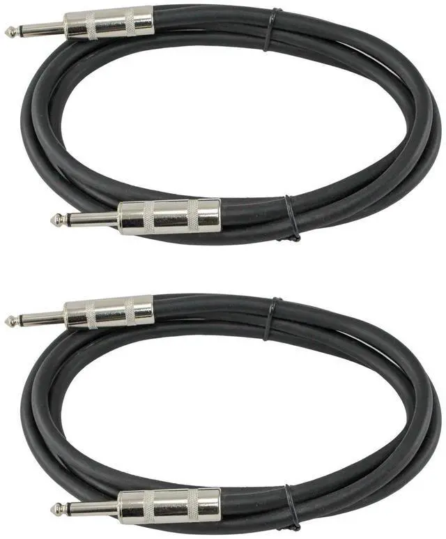 Main image of 12 Gauge Speaker Cables 2 Cable Pack (10ft, 1/4" to 1/4")