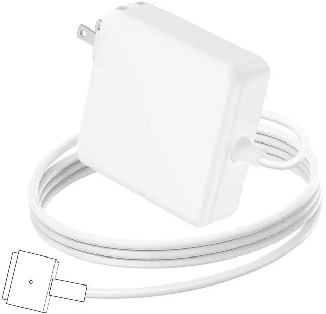 Main image of Mac Book Air Charger Replacement, 45W Power T-tip Magnetic DC Connector Adapter for Mac Book Air 11 inch and 13 inch (Between 2012-2017) (White)
