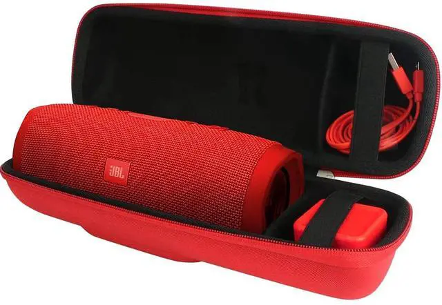 Main image of Hard Travel Case Replacement for JBL Charge 3 Waterproof Portable Wireless Bluetooth Speaker. Extra Room for Charger and USB Cable,Case Only.(Red)