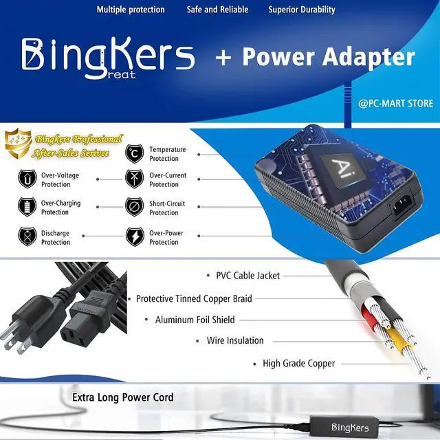 Alt view image 4 of 7 - 330W 19.5V 16.9A Power AC Adapter ADP-330AB D Power Supply for Dell Alienware x51, M18x M18x R1, R2, R3, M18X-0143 330w AC Adapter F0K0N, 331-2429, 320-2269, XM3C3, DA330PM111