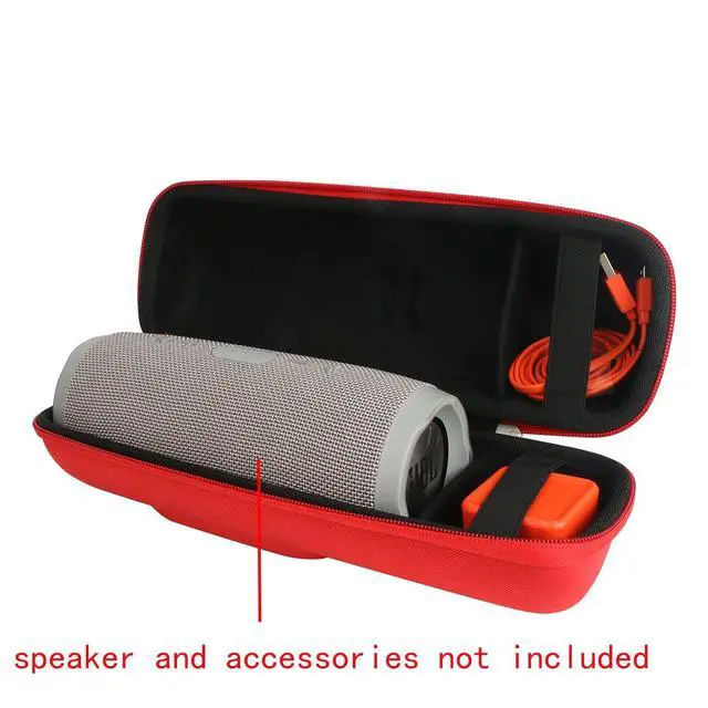 Alt view image 6 of 7 - Hard Travel Case Replacement for JBL Charge 3 Waterproof Portable Wireless Bluetooth Speaker. Extra Room for Charger and USB Cable,Case Only.(Red)