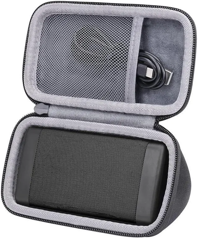 Main image of Hard Case Replacement for 3 Bluetooth Portable Speaker, Black | Mesh Pocket, Cable Storage Space, Interior Strap For Organized Accessories