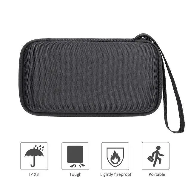 Alt view image 5 of 6 - Hard Case Replacement for 3 Bluetooth Portable Speaker, Black | Mesh Pocket, Cable Storage Space, Interior Strap For Organized Accessories