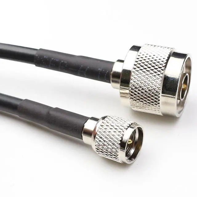 Alt view image 2 of 4 - N Male to Mini UHF Male Coaxial Cable Mini UHF Coax Cable N Type Coaxial Cable CB Antenna Radio Extension Jumper 3.28 Ft/1M 1Pack
