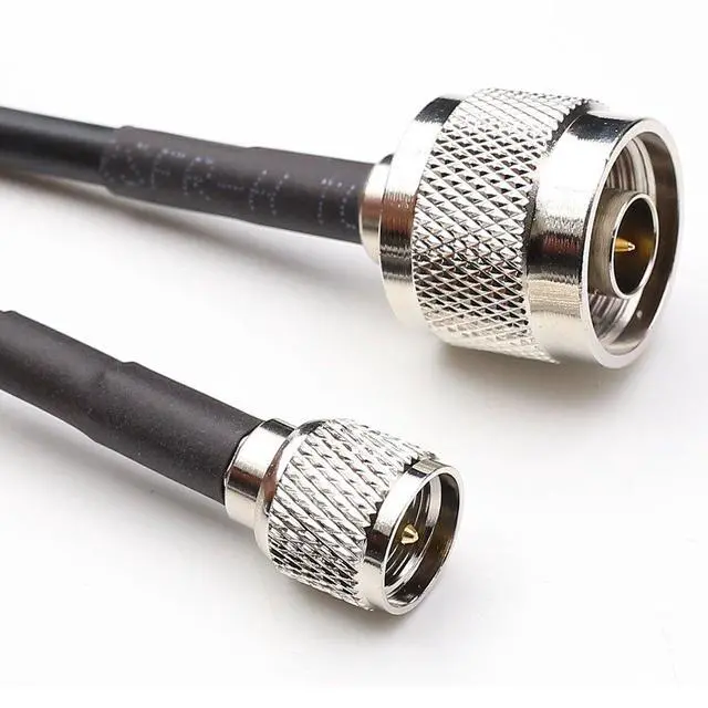 Alt view image 3 of 4 - N Male to Mini UHF Male Coaxial Cable Mini UHF Coax Cable N Type Coaxial Cable CB Antenna Radio Extension Jumper 3.28 Ft/1M 1Pack