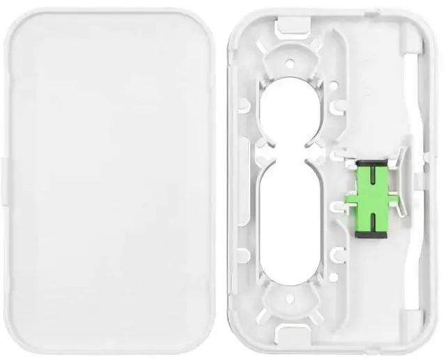 Main image of FTTH FTTP MDU Low Profile Wall Plate Enclosure Includes Mounting Hardware, Low Voltage Mounting Bracket and 1 x SC-APC Simplex Adapter