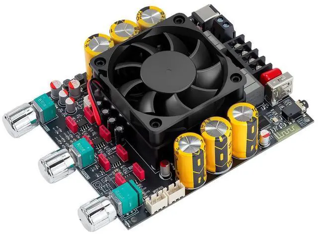 Main image of TPA3255 Bluetooth 5.3 Power Amplifier Board 300W+300W | 2.0 Channel Stereo HiFi Digital Amp Board Audio Receiver with Treble Bass Control for DIY Passive Speakers
