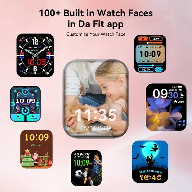 Alt view image 5 of 7 - Smart Watch, 1.85" Smartwatch for Men Women (Answer/Make Call), Heart Rate, Sleep Monitor, Pedometer, Spo2, Activity Tracker, IP68 Waterproof Fitness Watch for Android iOS (Rose Gold)