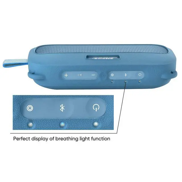 Alt view image 3 of 5 - Silicone Case Compatible with Bose New SoundLink Flex 2nd Gen, Protective Case with Shoulder Strap for Bose Speaker (Blue)