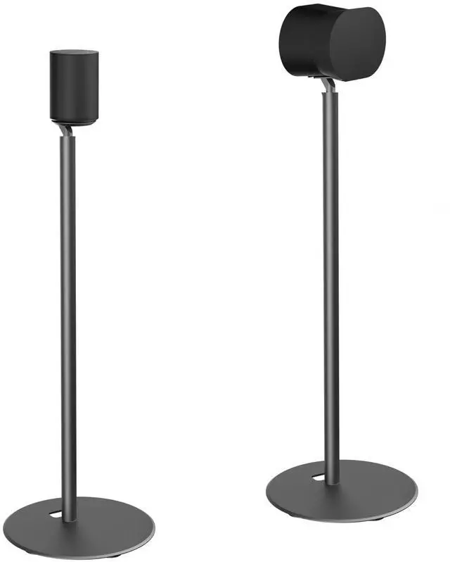Main image of SB-71113 2 Pack Fixed Height Speaker Floor Stand Made for Sonos Speakers | Compatible with Sonos ERA 100 and ERA 300 Speakers | Cable Management (2 Pack Black Floor Stand)
