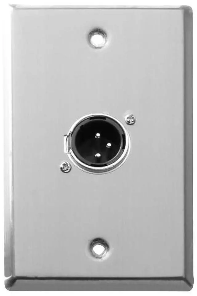 Main image of Saga Elite XLR-M1 Single-Gang Wall Plate w/ (1) Male XLR Connector