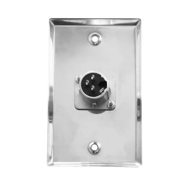 Alt view image 2 of 6 - Saga Elite XLR-M1 Single-Gang Wall Plate w/ (1) Male XLR Connector