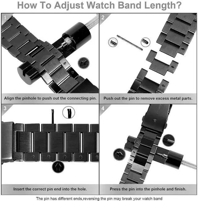 Alt view image 6 of 7 - 22mm Watch Strap Metal for Amazfit Balance/Bip 6/Bip 5 Replacement Band for Amazfit GTR 4/GTR 4 Pro/GTR 3/GTR 3 Pro/GTR 2/GTR 2e/GTR 47mm/Stratos,Stratos 2,2S,3/Pace for Men Women