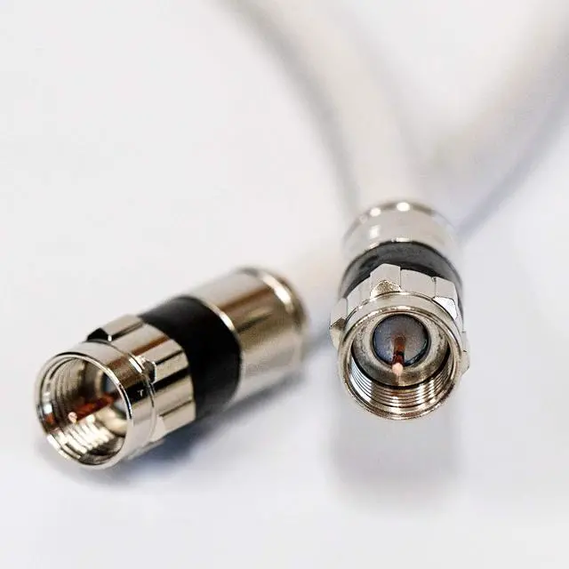 Alt view image 3 of 4 - 50ft White RG6 Made in USA Digital Coaxial Cable Shielded PVC Jacket UL ETL RoHS 75 Ohm RG-6 Audio Video Coax Wire Professional Certified USA Patented Compression F-Connectors
