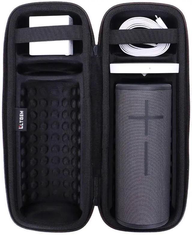 Main image of Case for Ultimate Ears Boom 4/3 Bluetooth Speaker and Charger Dock Black | Hard Carrying Travel Case for Ultimate Ears Boom 4 Portable Waterproof Bluetooth Speaker and Charger Dock