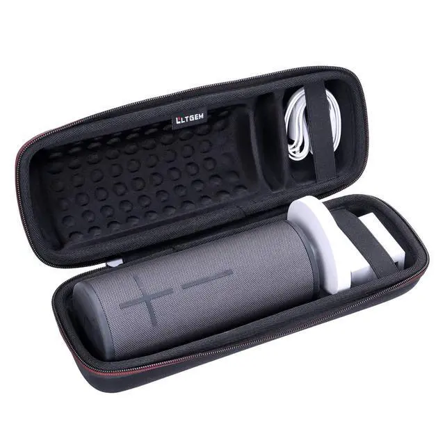 Alt view image 2 of 6 - Case for Ultimate Ears Boom 4/3 Bluetooth Speaker and Charger Dock Black | Hard Carrying Travel Case for Ultimate Ears Boom 4 Portable Waterproof Bluetooth Speaker and Charger Dock