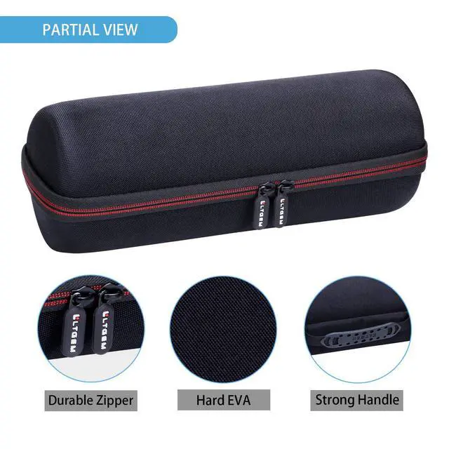 Alt view image 3 of 6 - Case for Ultimate Ears Boom 4/3 Bluetooth Speaker and Charger Dock Black | Hard Carrying Travel Case for Ultimate Ears Boom 4 Portable Waterproof Bluetooth Speaker and Charger Dock