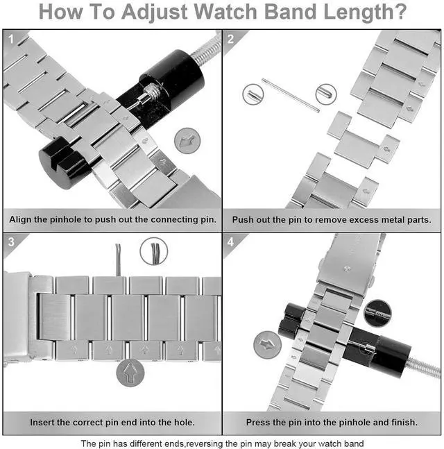 Alt view image 6 of 7 - 22mm Watch Strap Metal for Amazfit Balance/Bip 6/Bip 5 Replacement Band for Amazfit GTR 4/GTR 4 Pro/GTR 3/GTR 3 Pro/GTR 2/GTR 2e/GTR 47mm/Stratos,Stratos 2,2S,3/Pace for Men Women